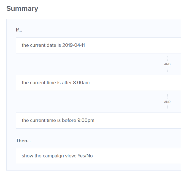 create a time-sensitive offer using display rules