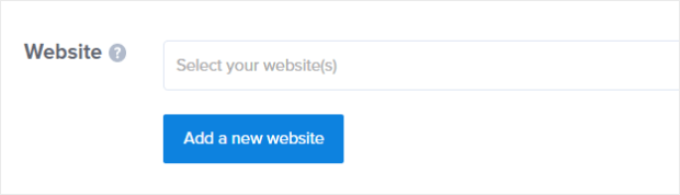 select or add the website you wish to use