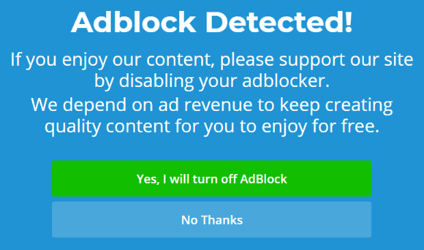 adblock detection campaign