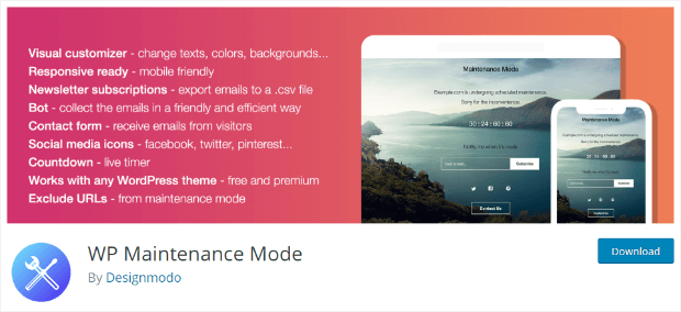 WP Maintenance - Superb Plugin for Creating Perfect Pages - Theme