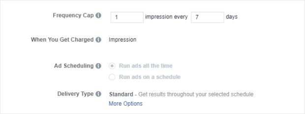 facebook frequency cap