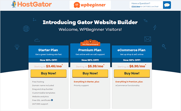 Gator Website Builder til små virksomheder