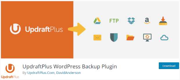 updraft plus wordpress backup plugin