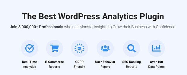 monsterinsights wordpress business plugin homepage