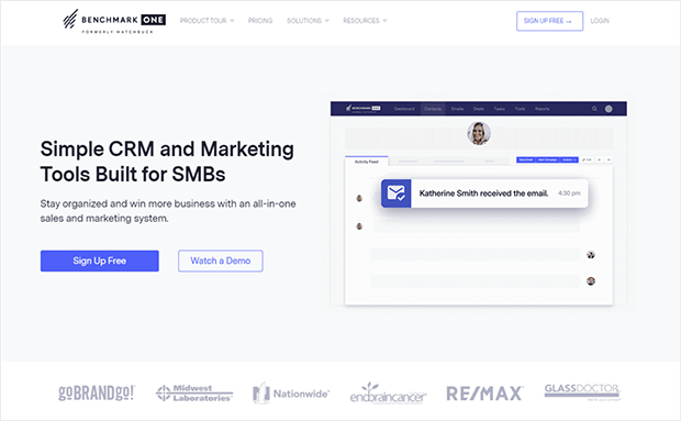 benchmarkone crm automatisering