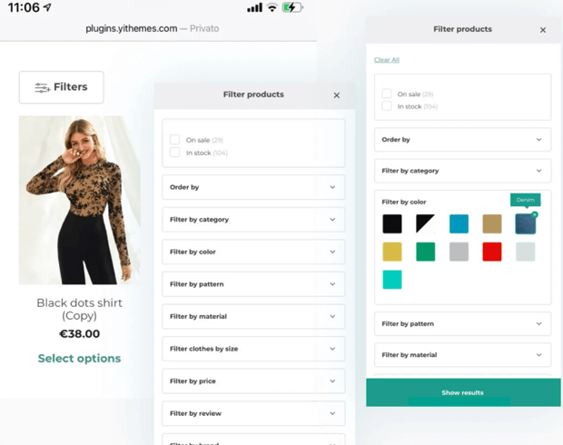 woocommerce product filter