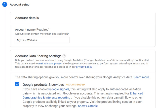 google analytics data sharing