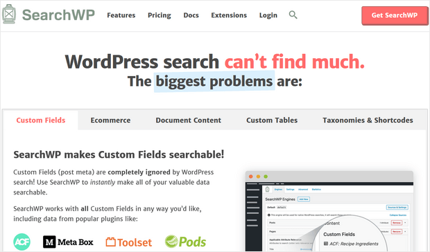 searchwp wordpress business plugin