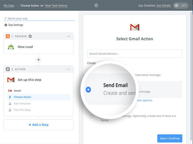 Send email option in Gmail