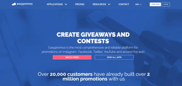 easypromos homepage