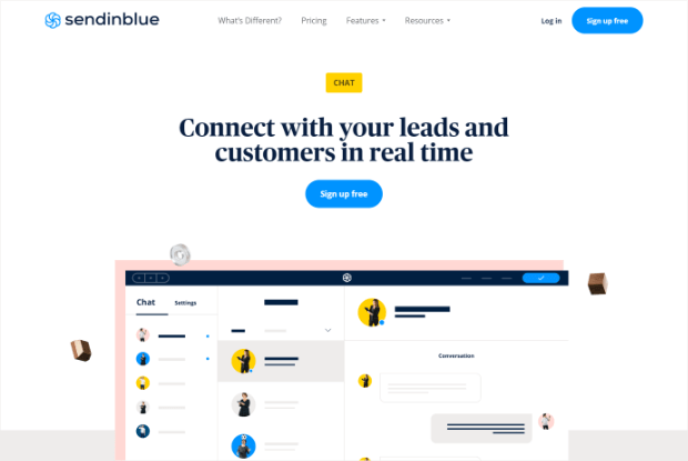 sendinblue chat feature