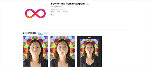 download how to make boomerang in insta