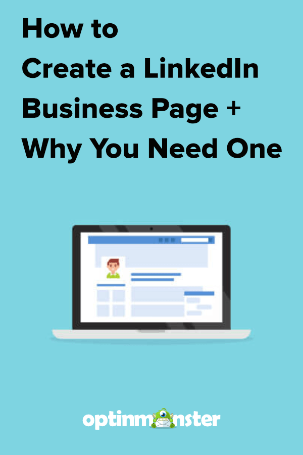 how to create a linkedin business page pin
