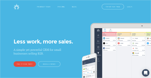 salesflare homepage