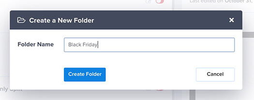 Create a folder modal
