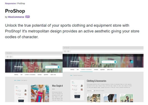 proshop responsive ecommerce theme homepage