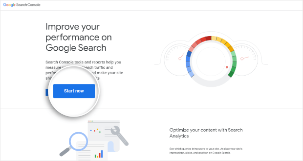 google search console start now