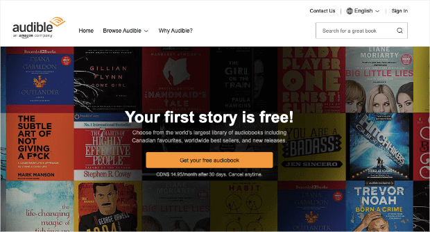 audible-pre-sell-home-page