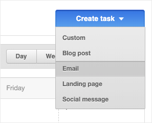 editorial calendar create task email