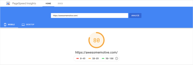 google page speed insights