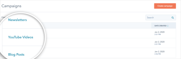 hubspot campaigns