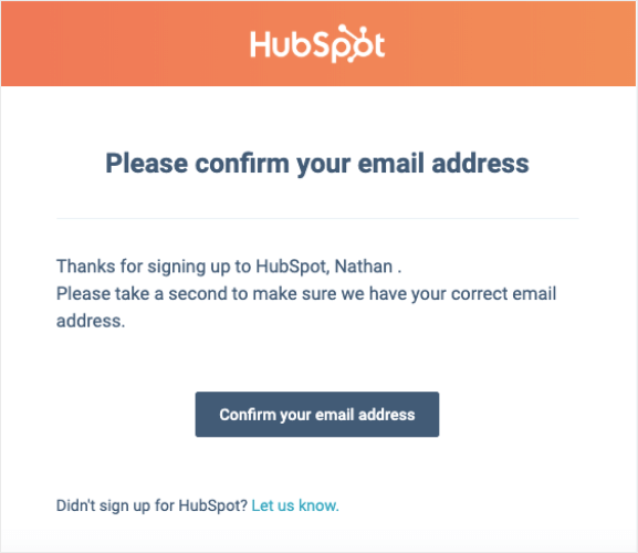 hubspot confirmation email editorial calendar