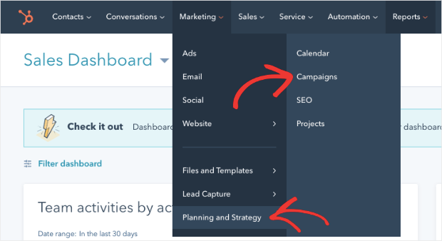 hubspot marketing planning and strategy campaign