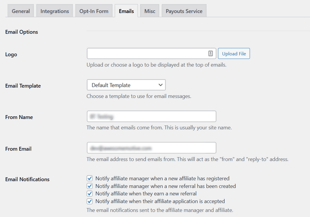 configure email settings