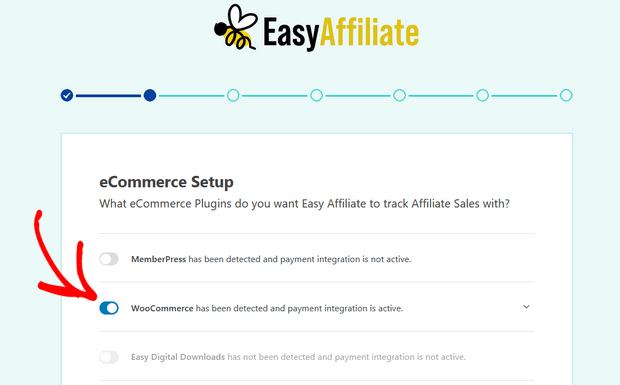 kolay ortaklıkta woocommerce'ı etkinleştirin