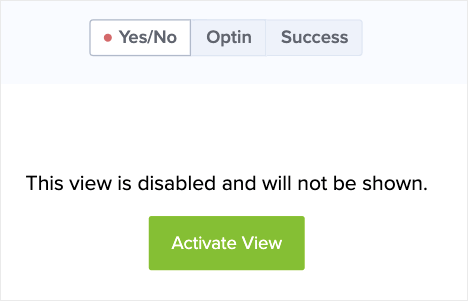 Activate View for Yes_No Feature