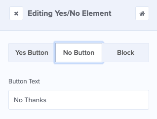editing No button
