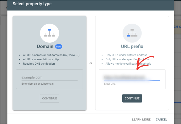 enter url prefix for monsterinsights (1)