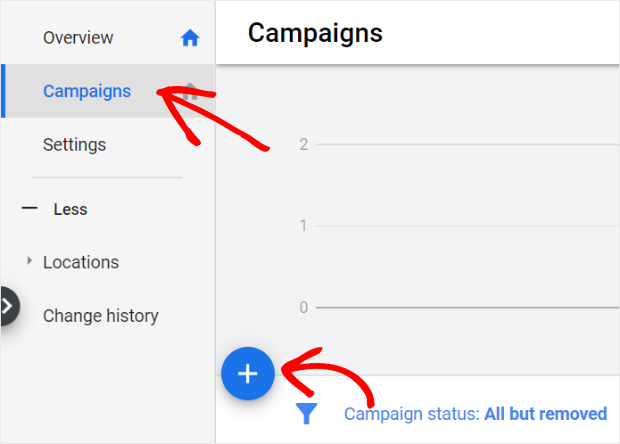 in google ads click campaigns then the blue plus sign to create a new bumper ad