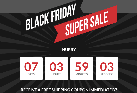 Black Friday Email Countdown Campaign Timer