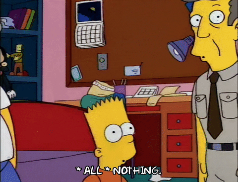 Simpsons GIF: all for nothing