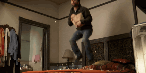 Charlie jumping on the bed from it's always sunny in philly
