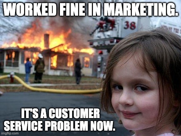 Meme of disaster girl for reducing customer churn
