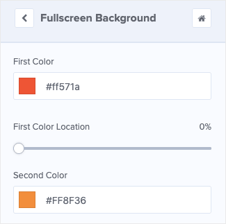 Choose your colors for fullscreen background