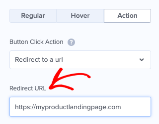 Insert new URL to the product landing page
