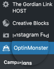 OptinMonster in WP Dashboard