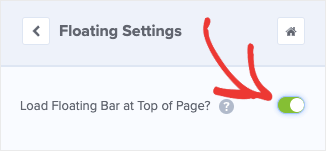 Put Floating Bar on the Top of the Page