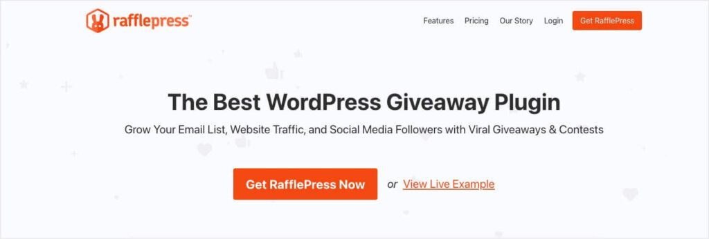 RafflePress hompage