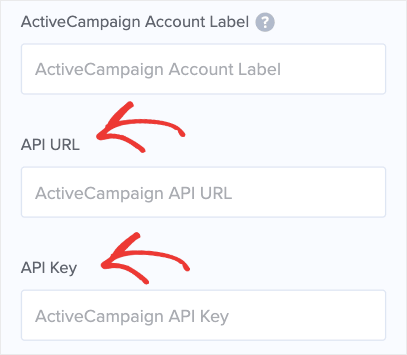 API URL and API Key from ActiveCampaign