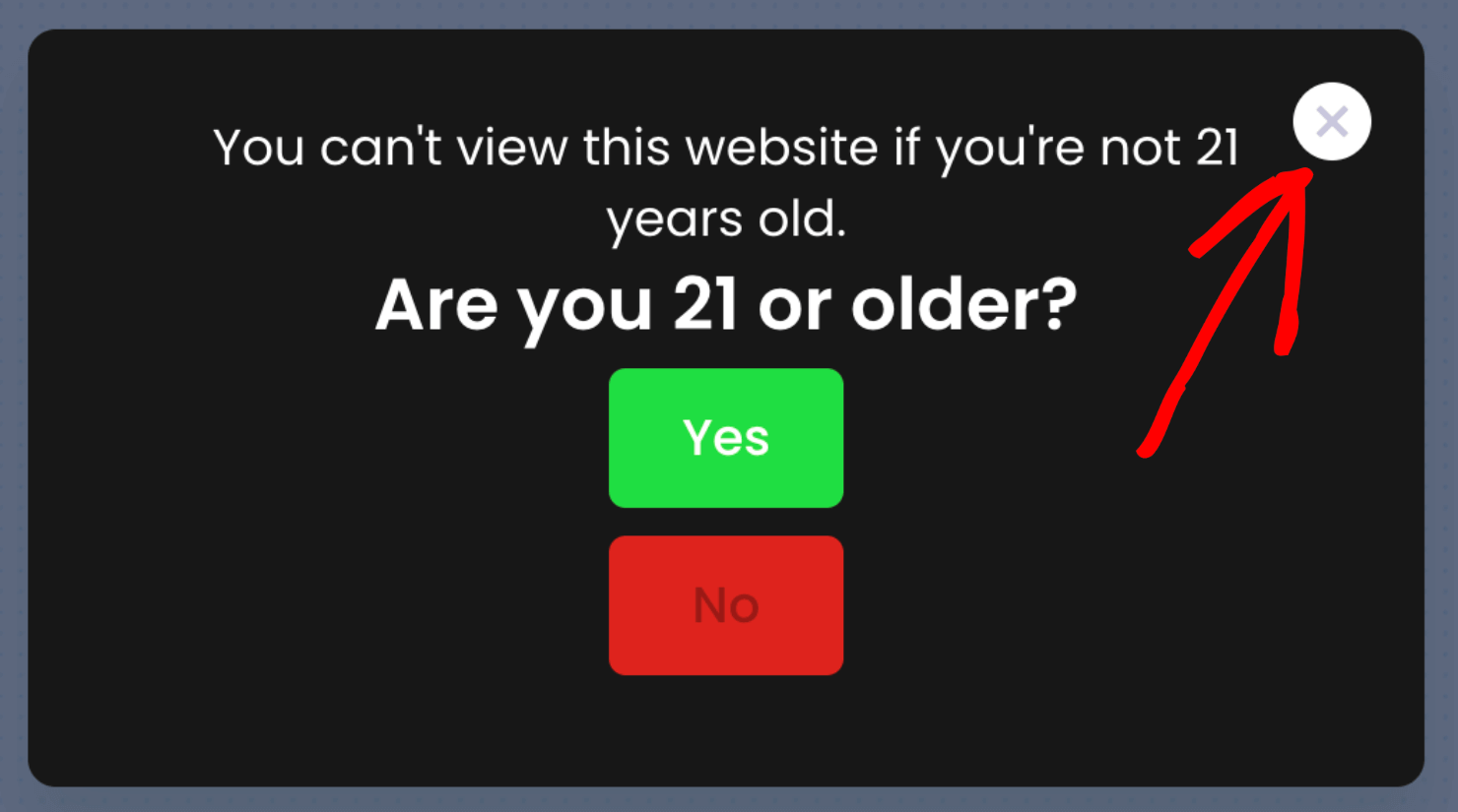 how to embed age verification popup