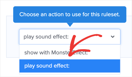 play sound effect option in display rules