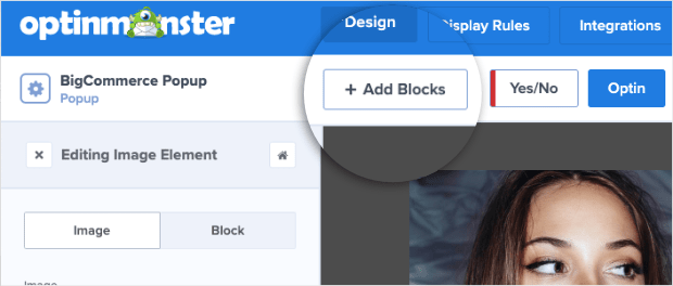 Add Blocks to your BigCommerce Popup