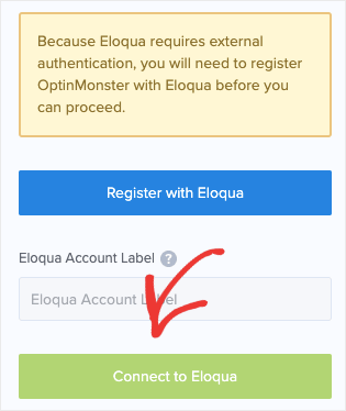 Connect to Eloqua