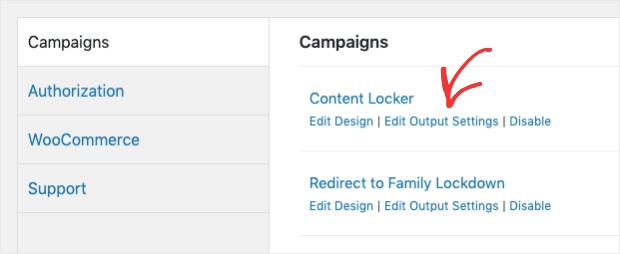 Edit output settings OM plugin