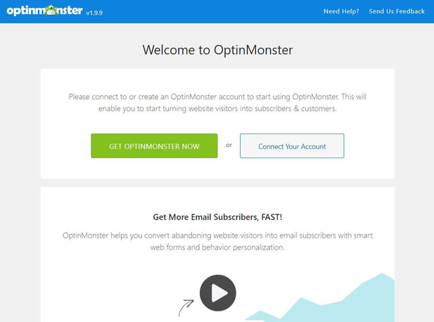 OptinMonster WordPress Welcome