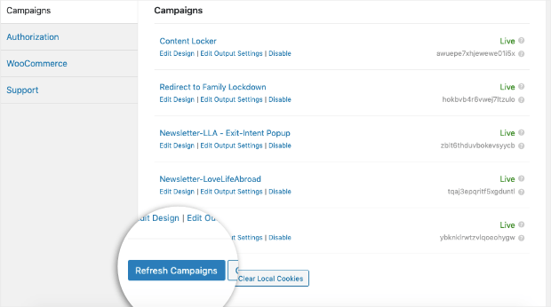 Refresh Campaigns OM dashboard